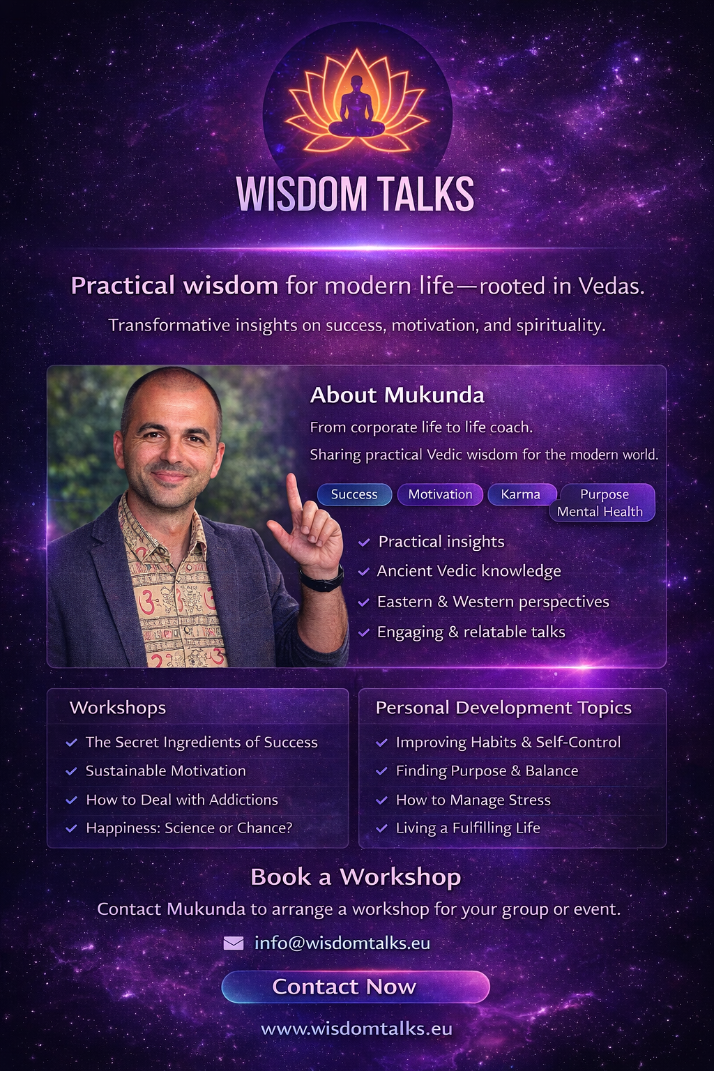 Wisdom Talks Poster
